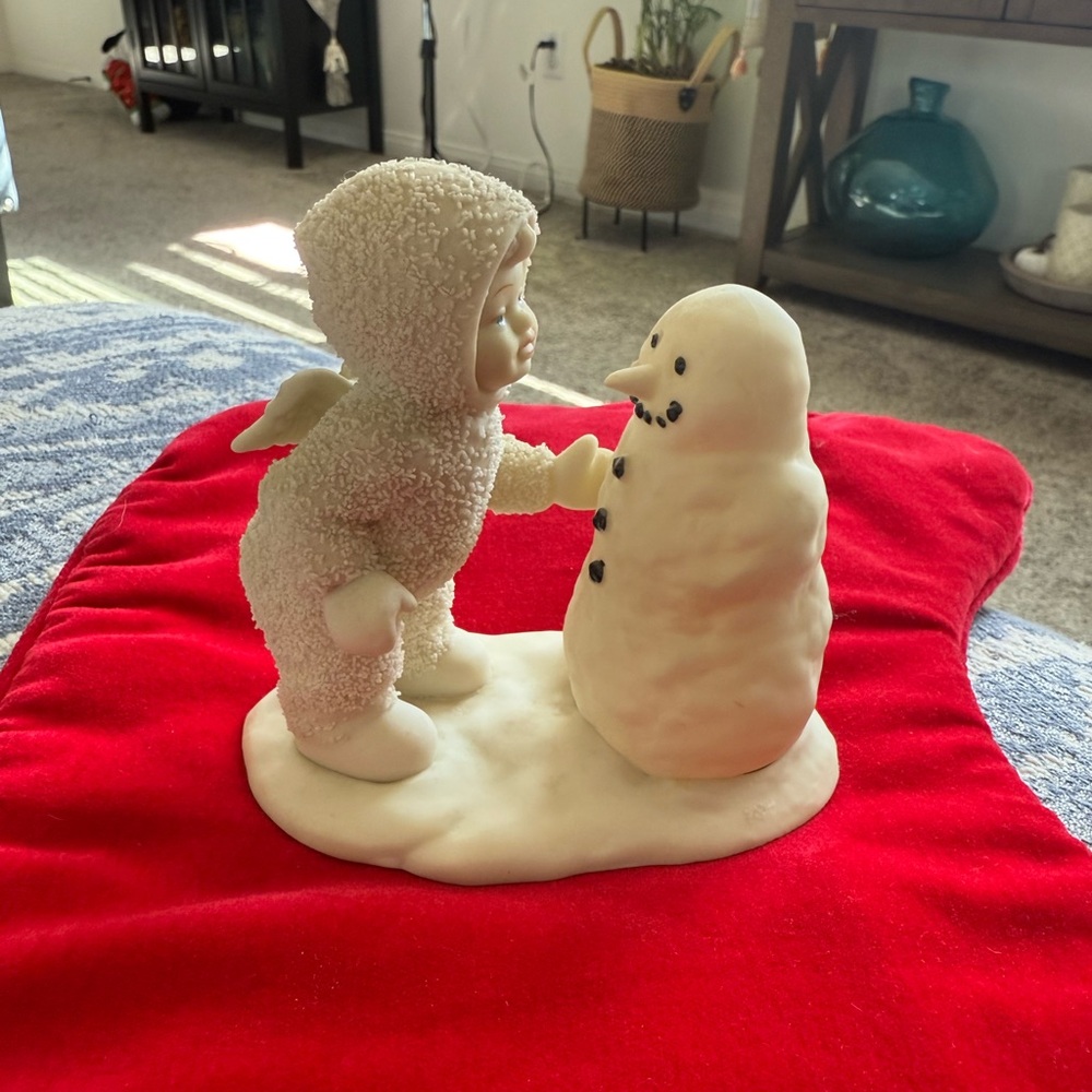 Department 56 Snowbabies Adorable Angel and Snowman Figurine